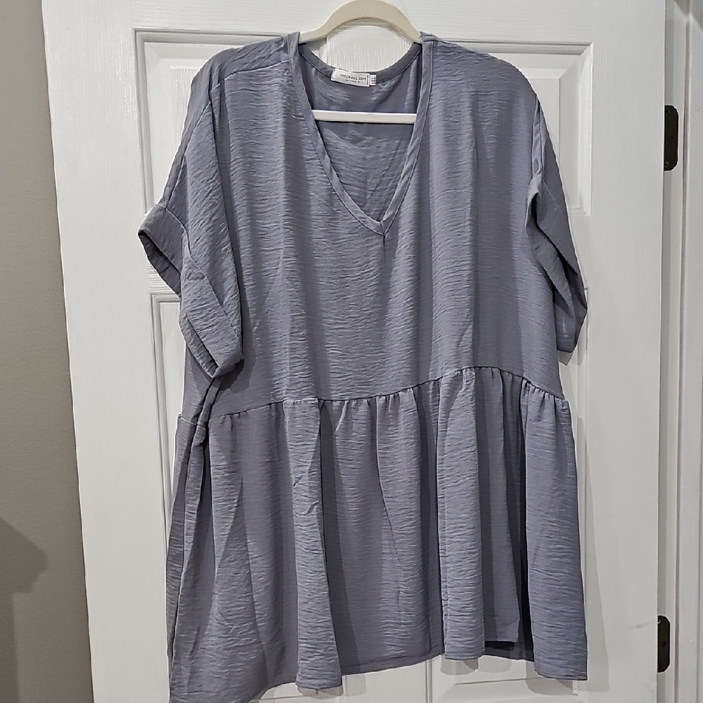 Womens Blouse - Chic Soul - Oversized 1x - Lavender Color